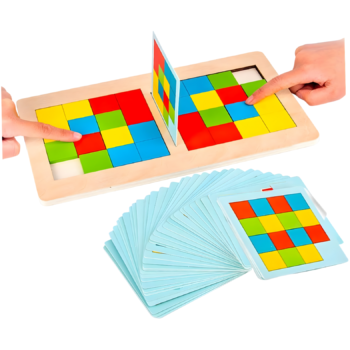Wooden Rubik's Cube Battle Game for Kids Brain Teaser Puzzle Toy