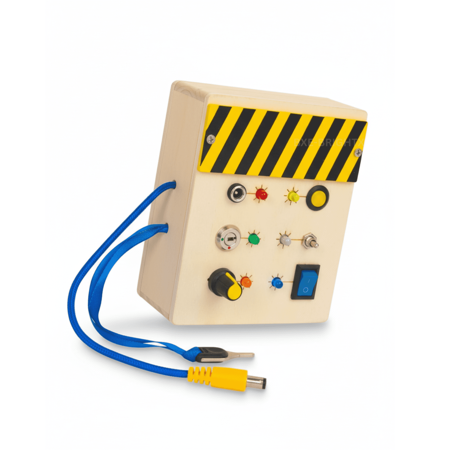 BrightX Wooden Busy Board led Lights Sound Montessori Toddler Board